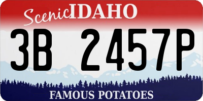 ID license plate 3B2457P
