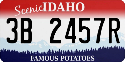 ID license plate 3B2457R