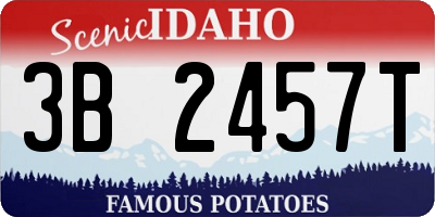 ID license plate 3B2457T