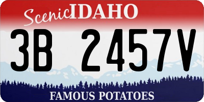 ID license plate 3B2457V