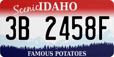 ID license plate 3B2458F