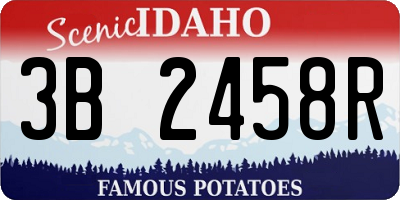 ID license plate 3B2458R