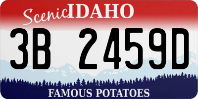 ID license plate 3B2459D