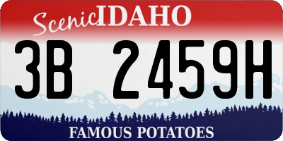 ID license plate 3B2459H