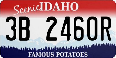 ID license plate 3B2460R