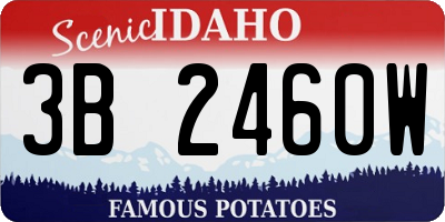 ID license plate 3B2460W