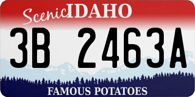 ID license plate 3B2463A