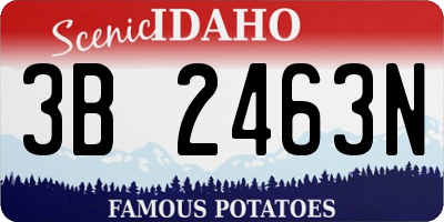 ID license plate 3B2463N