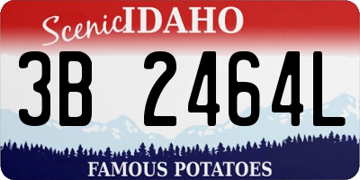 ID license plate 3B2464L