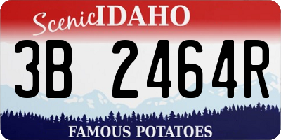 ID license plate 3B2464R