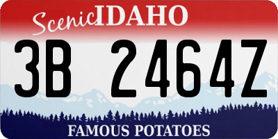 ID license plate 3B2464Z