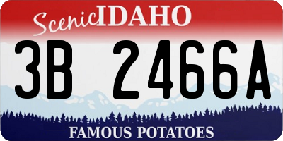 ID license plate 3B2466A