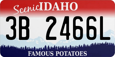 ID license plate 3B2466L