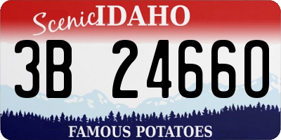 ID license plate 3B2466O