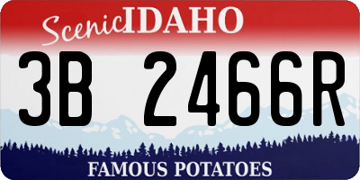 ID license plate 3B2466R