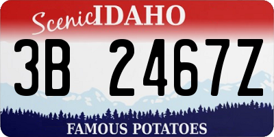 ID license plate 3B2467Z