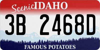ID license plate 3B2468D