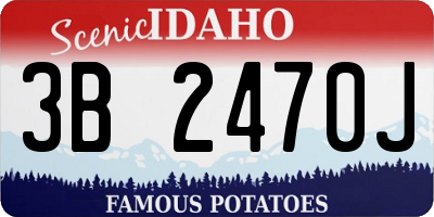 ID license plate 3B2470J