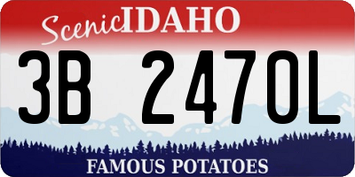 ID license plate 3B2470L