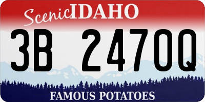 ID license plate 3B2470Q