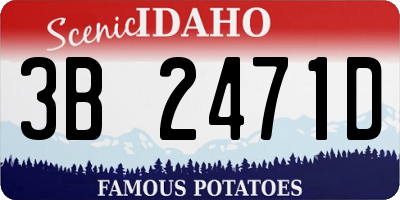 ID license plate 3B2471D
