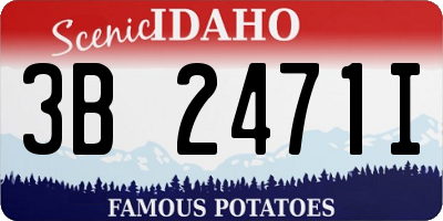 ID license plate 3B2471I