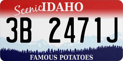 ID license plate 3B2471J