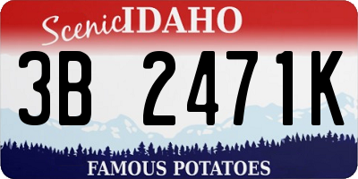 ID license plate 3B2471K