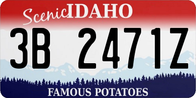 ID license plate 3B2471Z