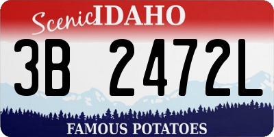 ID license plate 3B2472L