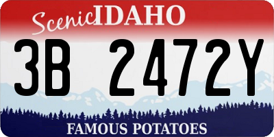 ID license plate 3B2472Y
