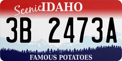 ID license plate 3B2473A