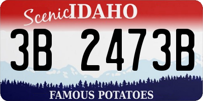 ID license plate 3B2473B