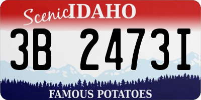 ID license plate 3B2473I