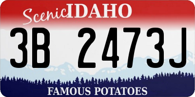 ID license plate 3B2473J