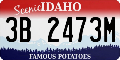 ID license plate 3B2473M