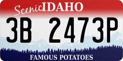 ID license plate 3B2473P