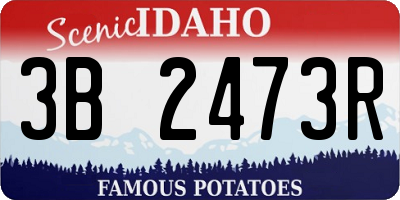 ID license plate 3B2473R