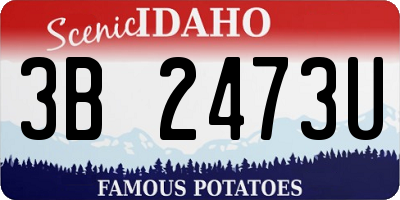 ID license plate 3B2473U