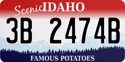 ID license plate 3B2474B