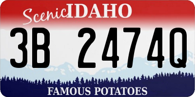 ID license plate 3B2474Q