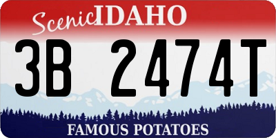 ID license plate 3B2474T