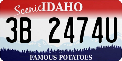ID license plate 3B2474U