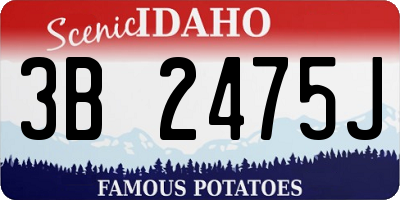 ID license plate 3B2475J