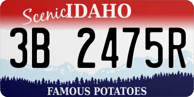 ID license plate 3B2475R
