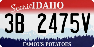 ID license plate 3B2475V