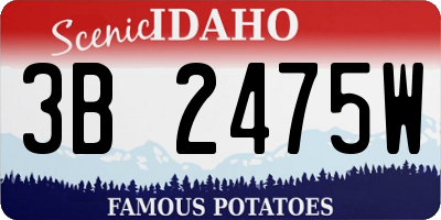 ID license plate 3B2475W