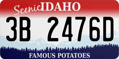 ID license plate 3B2476D