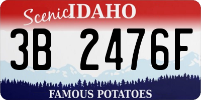 ID license plate 3B2476F