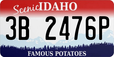 ID license plate 3B2476P